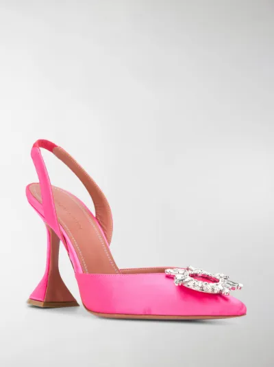 amina muaddi pink heels