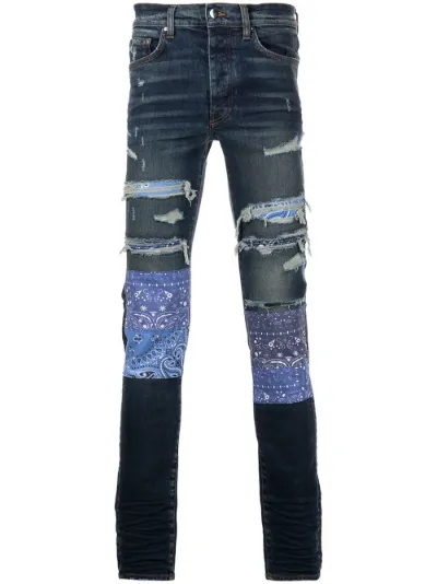 Amiri jeans hot sale blue bandana