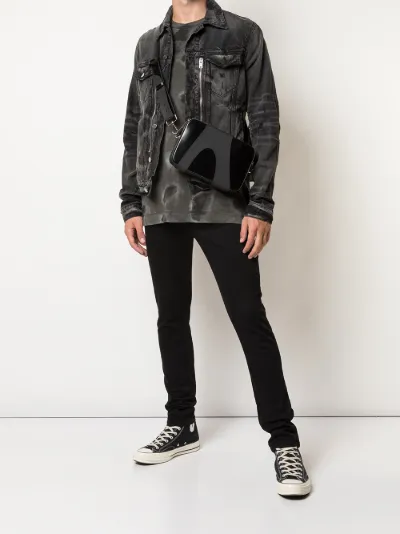 Bandana MX2 distressed denim jacket 
