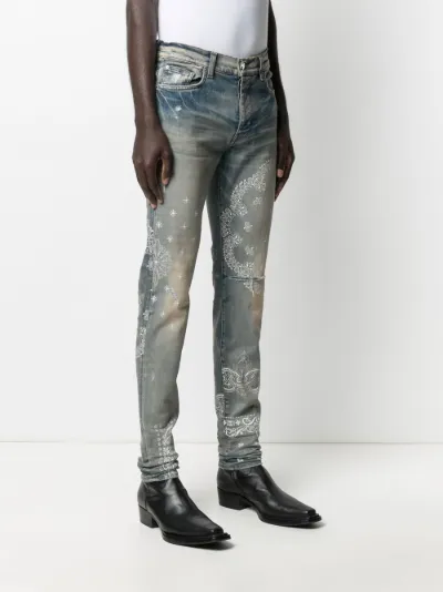 AMIRI bandana-print distressed-effect jeans | Eraldo.com US AMIRI bandana-print distressed-effect jeans | Eraldo.com US
