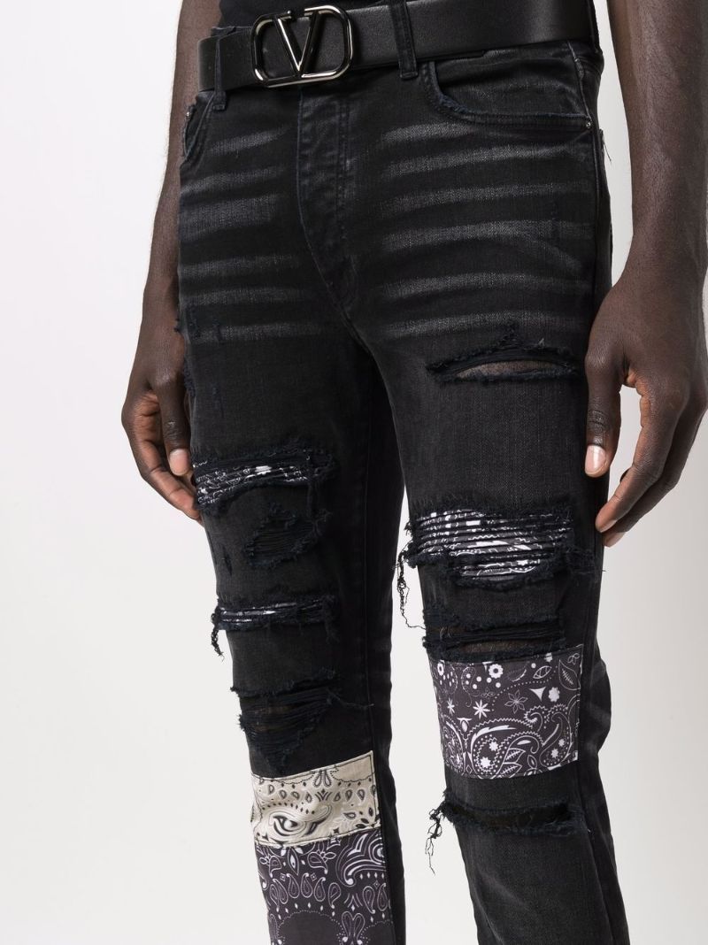 amiri jeans star print