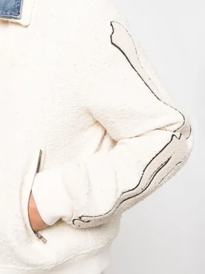 AMIRI Bones varsity jacket neutrals | MODES