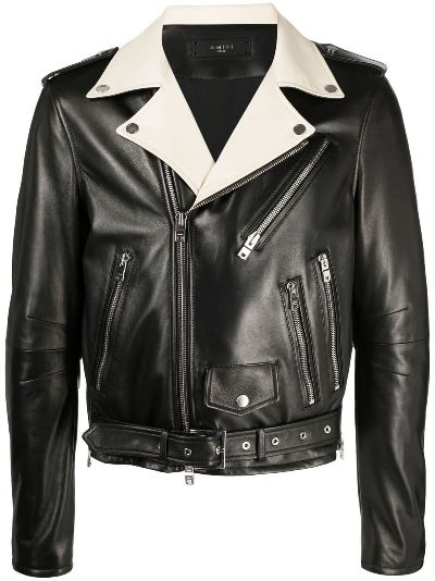 amiri leather biker jacket