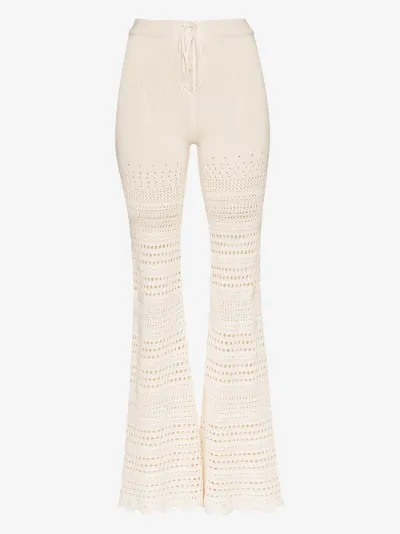 crochet flared trousers