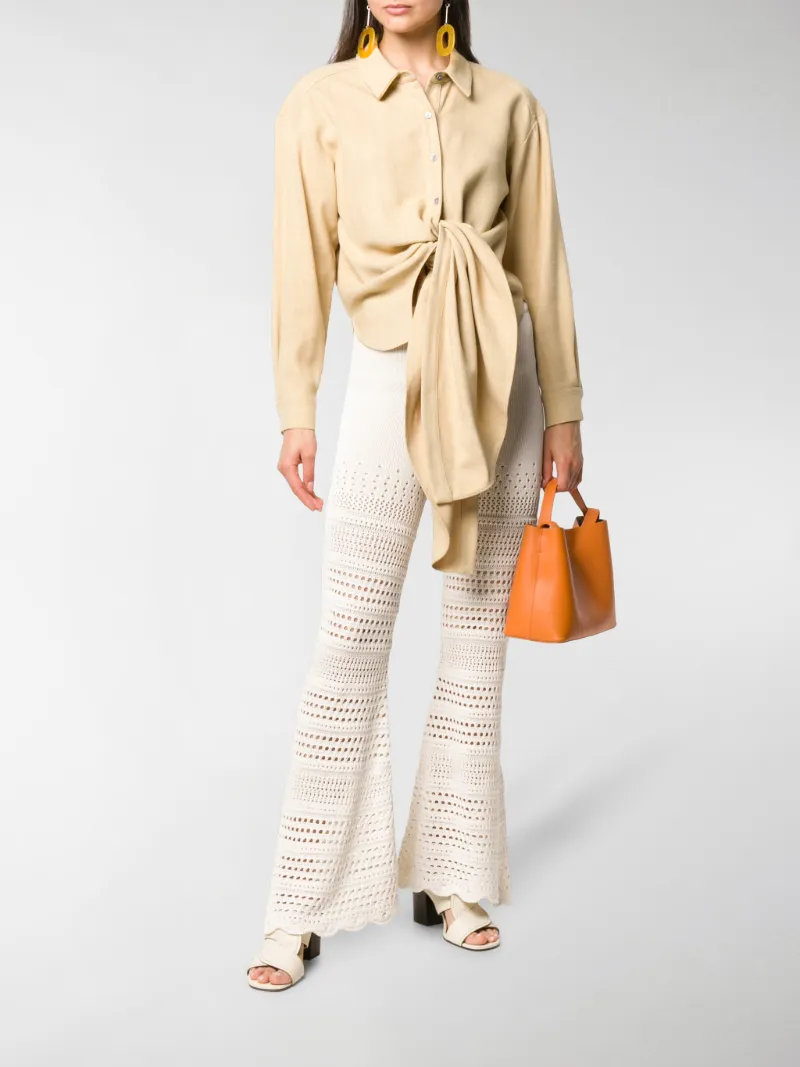 crochet flared trousers