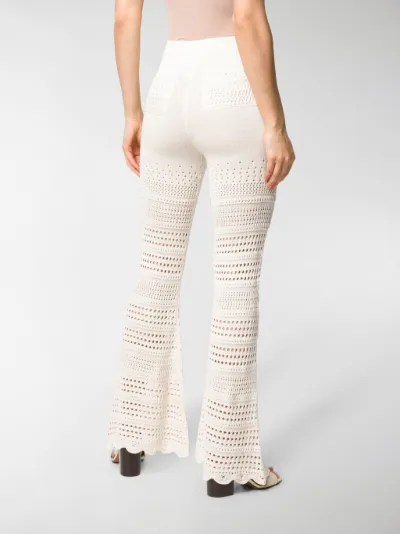 flared knit trousers