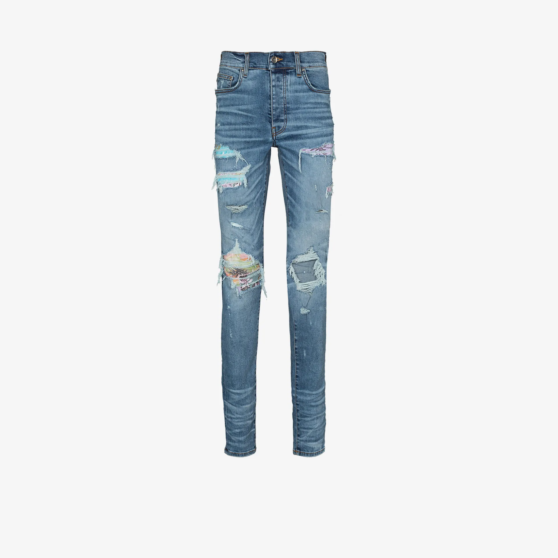 amiri distressed skinny jeans