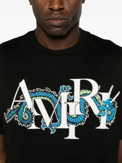 ラグジュアリーストリート【AMIRI】CNY Dragon 長袖Tシャツ AMIRI Black CNY Dragon Long Sleeve T-Shirt | ssense | REVERSIBLE