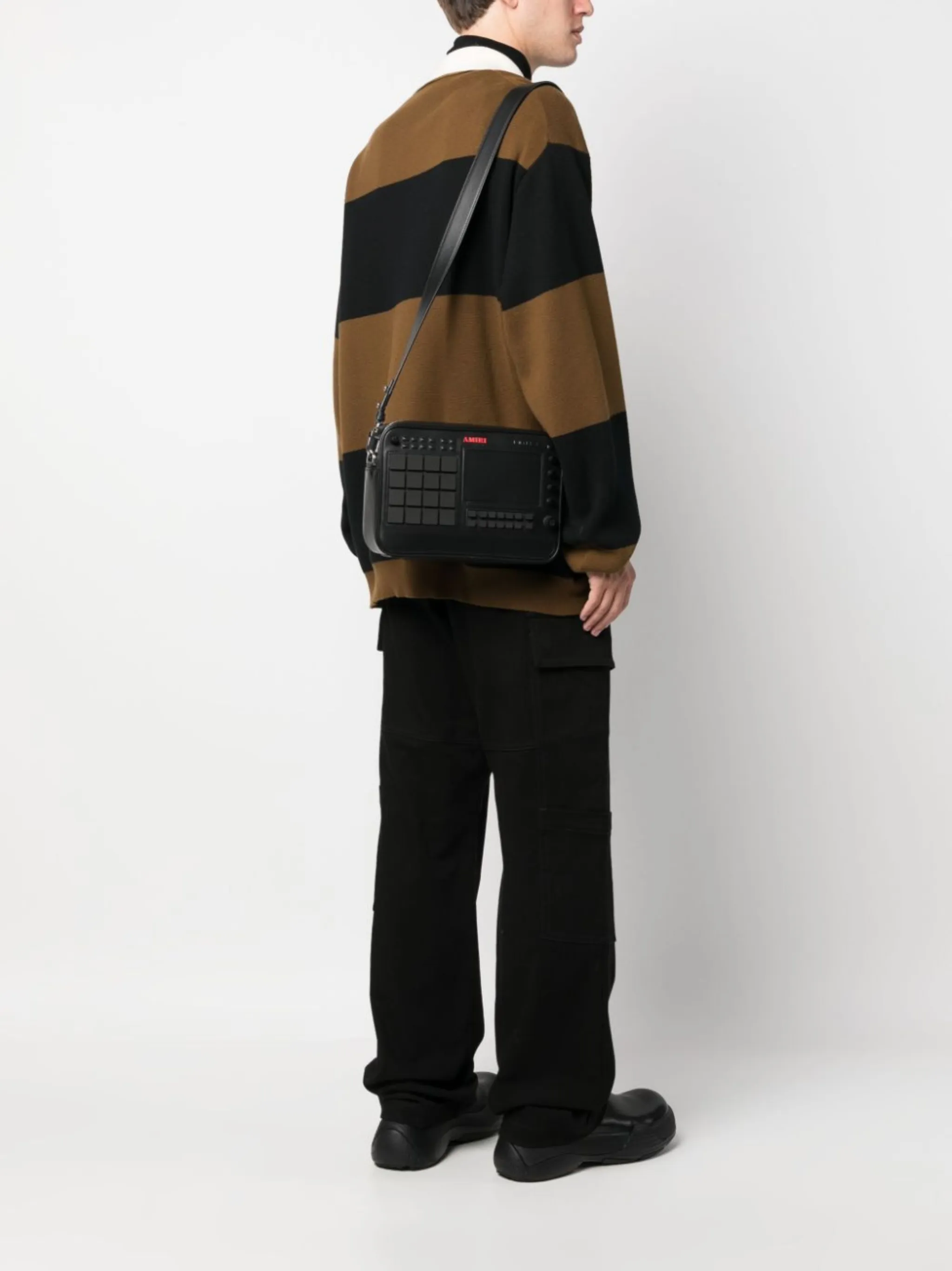 Sac Bandoulière Amiri Drum Machine Bag FW23 Preemo - Cuir Blanc - Homme - Neuf Avec étiquettes