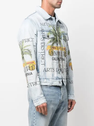 Amiri palm tree denim 2024 jacket