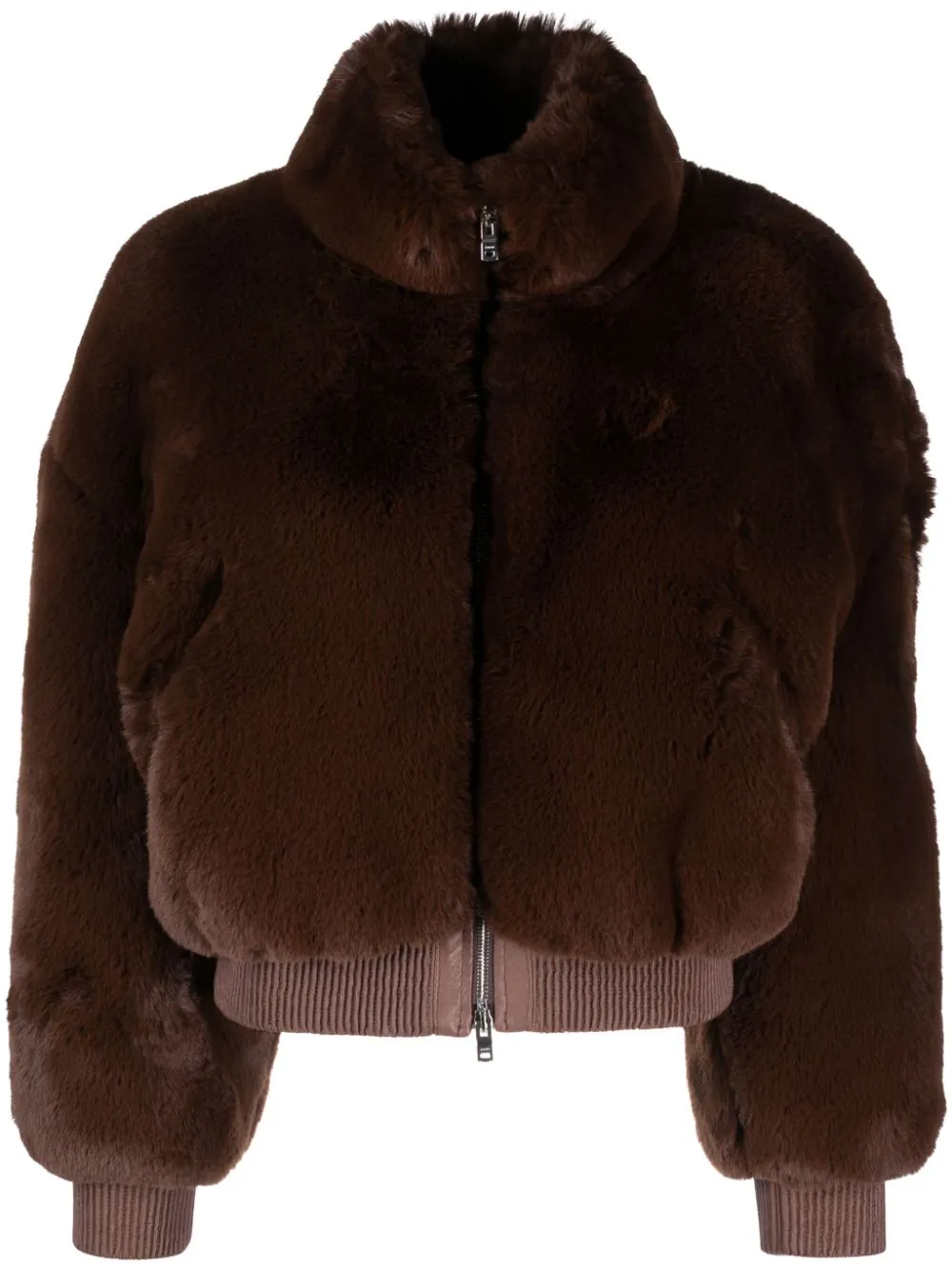 Elizabeth and james faux fur bomber best sale