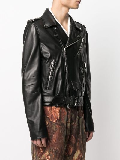 amiri leather biker jacket