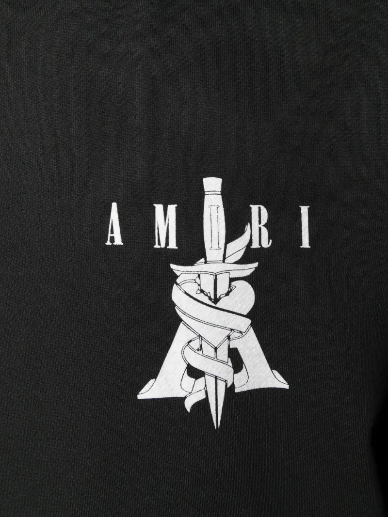 AMIRI logo print hoodie black | MODES