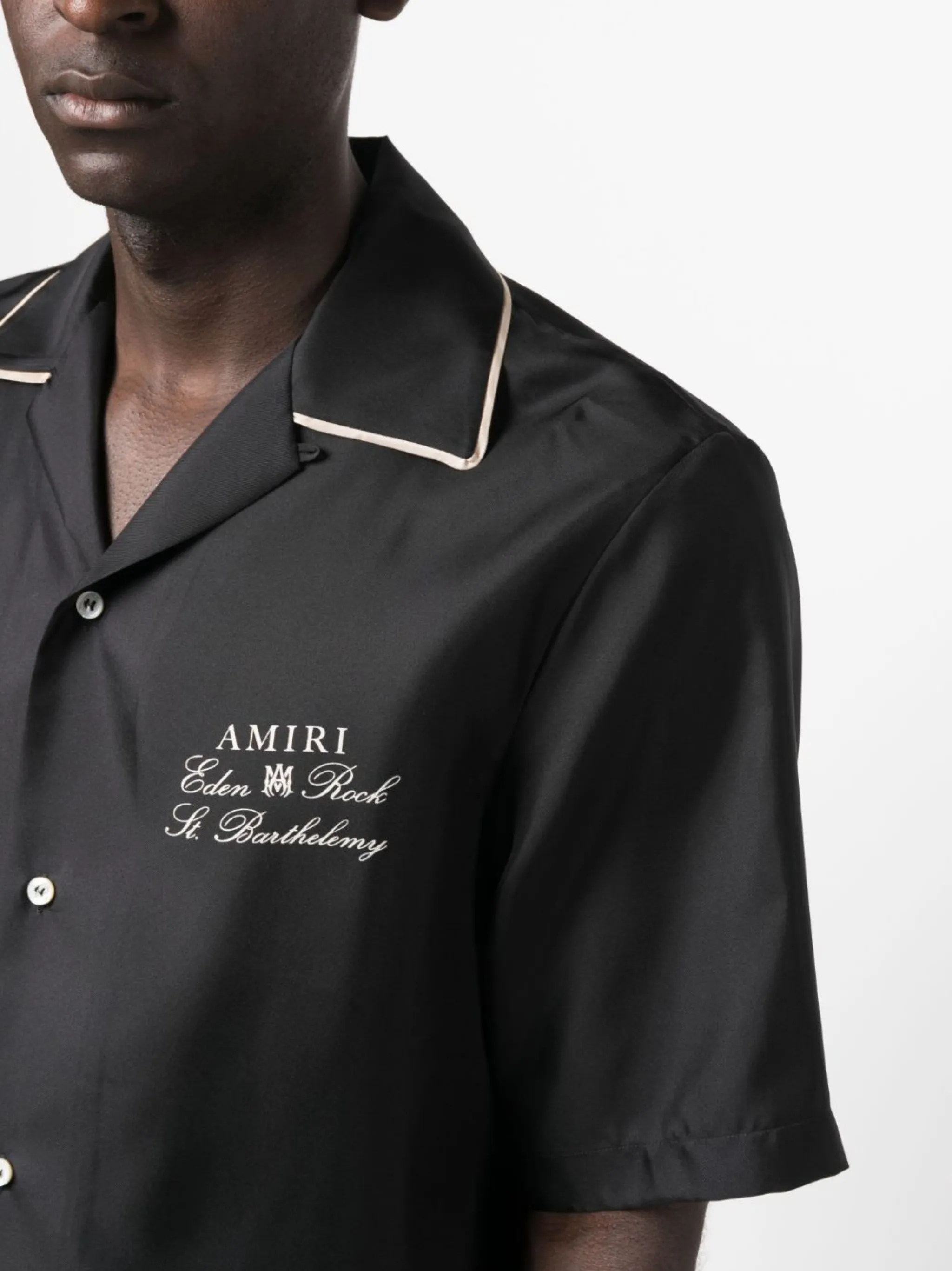 AMIRI logo-print silk shirt | Eraldo.com FR