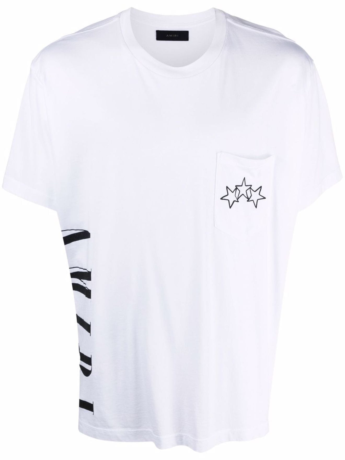AMIRI logo star-print short-sleeve T-shirt white | MODES