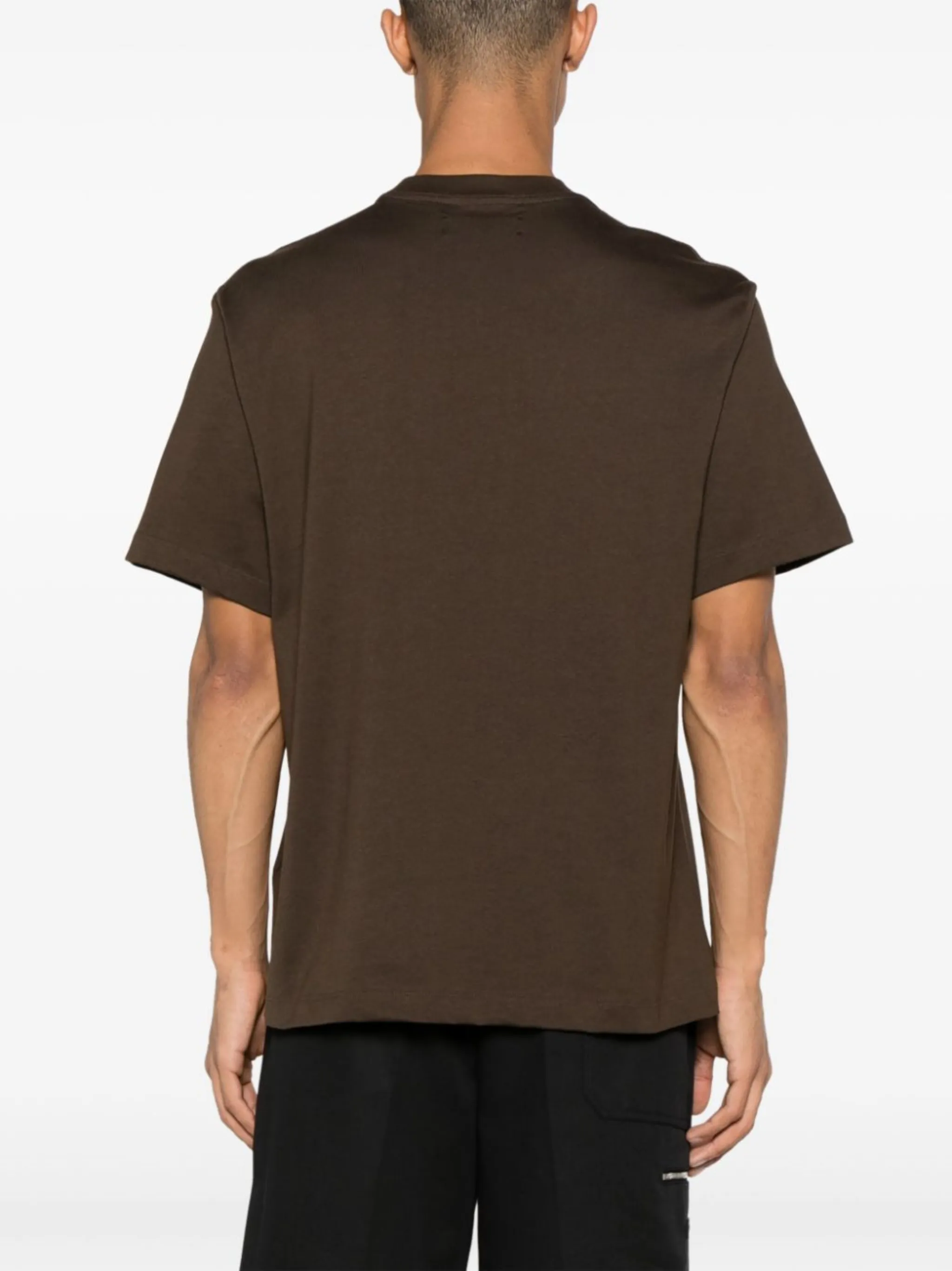 Cheapest Amiri Striped Logo Brown T Shirt