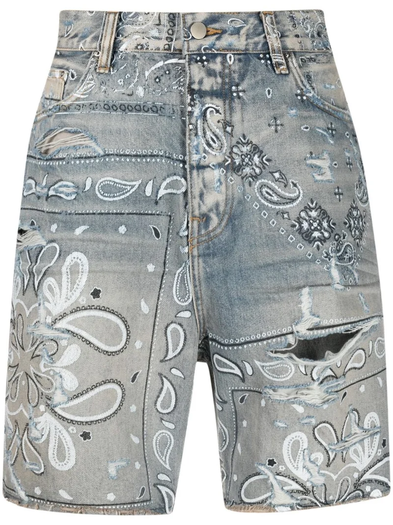 amiri paisley shorts