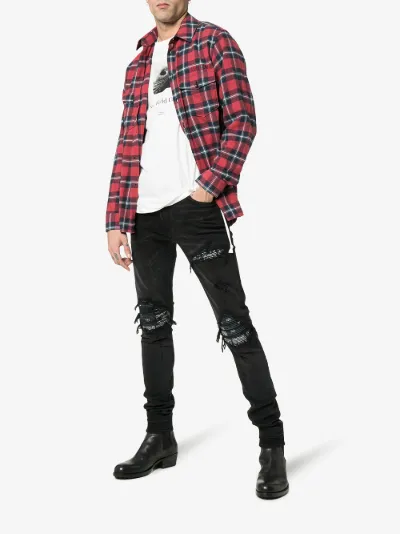 distressed bandana jeans