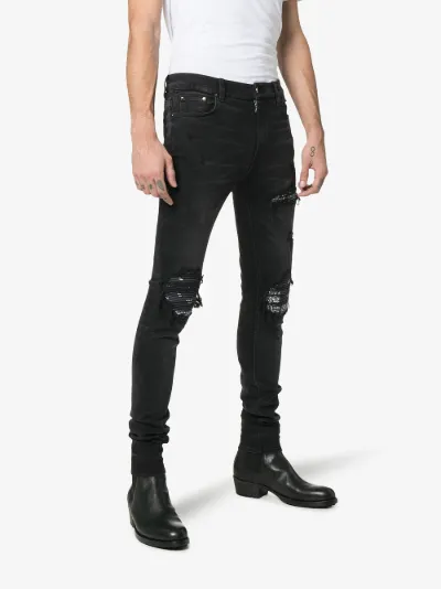 distressed bandana jeans
