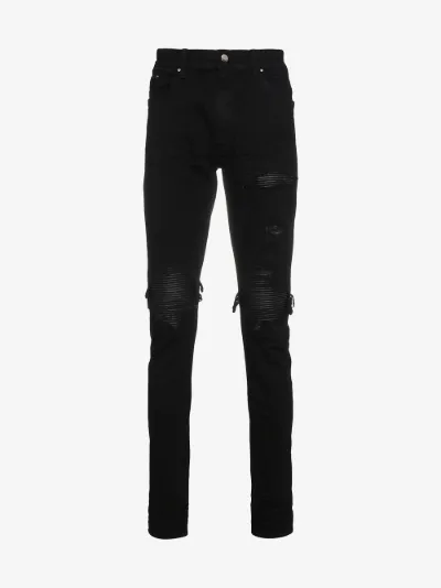 mx1 leather patch jean black