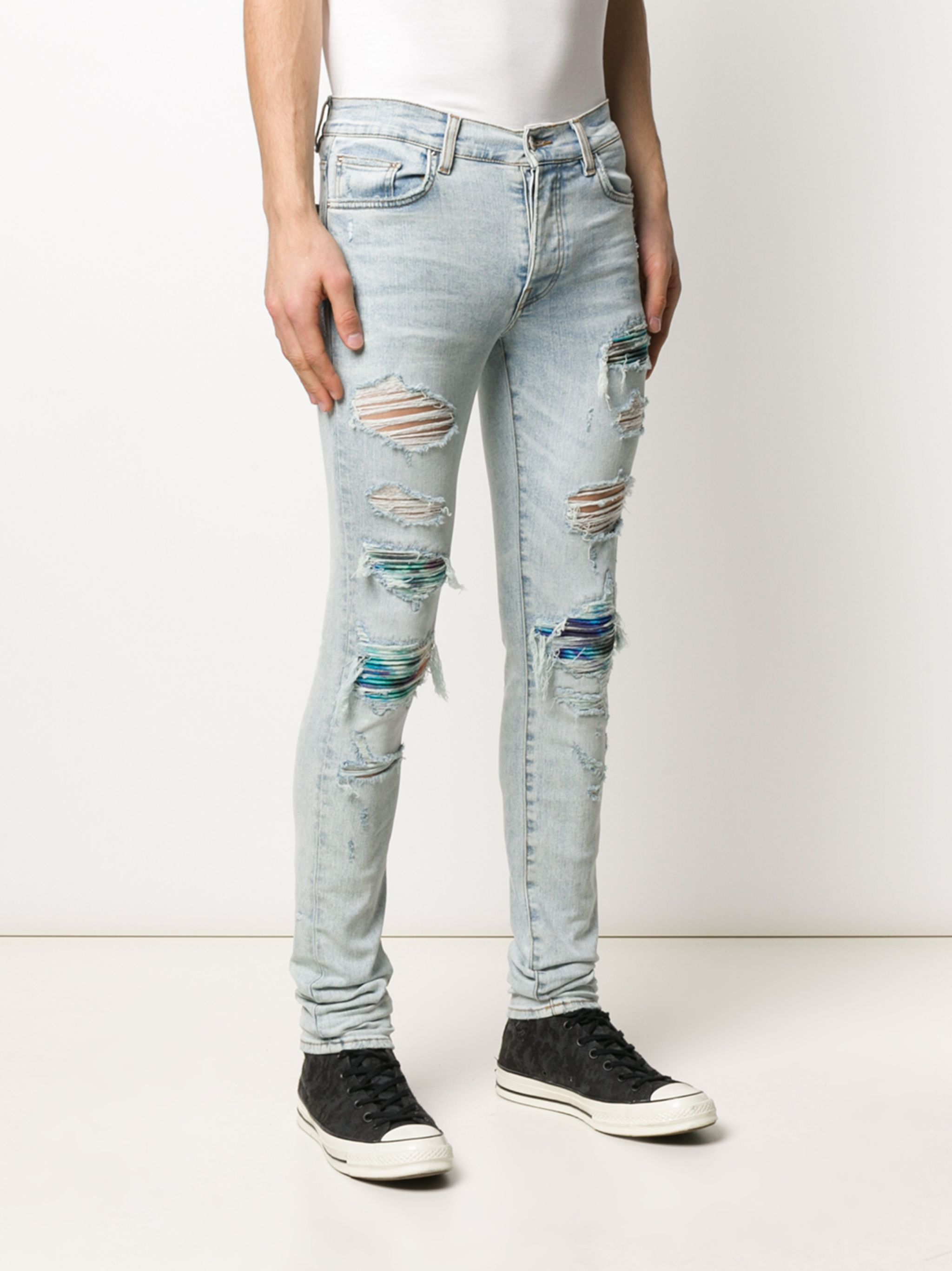 amiri mx1 distressed skinny jeans