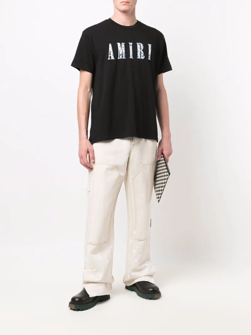 AMIRI paisley-logo cotton T-shirt black 
