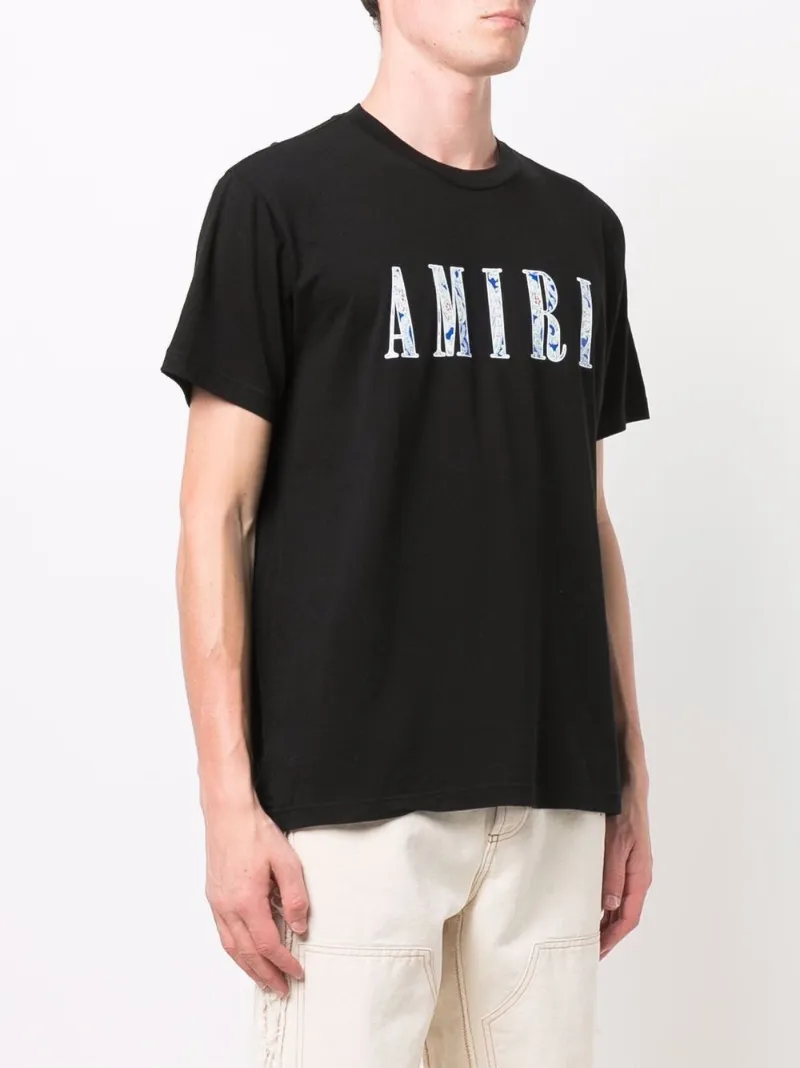 AMIRI paisley-logo cotton T-shirt black 
