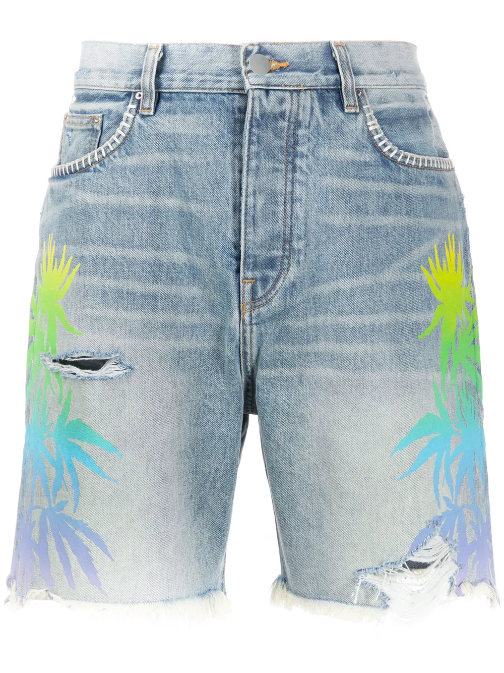 AMIRI patchwork embroidered denim shorts Eraldo FR