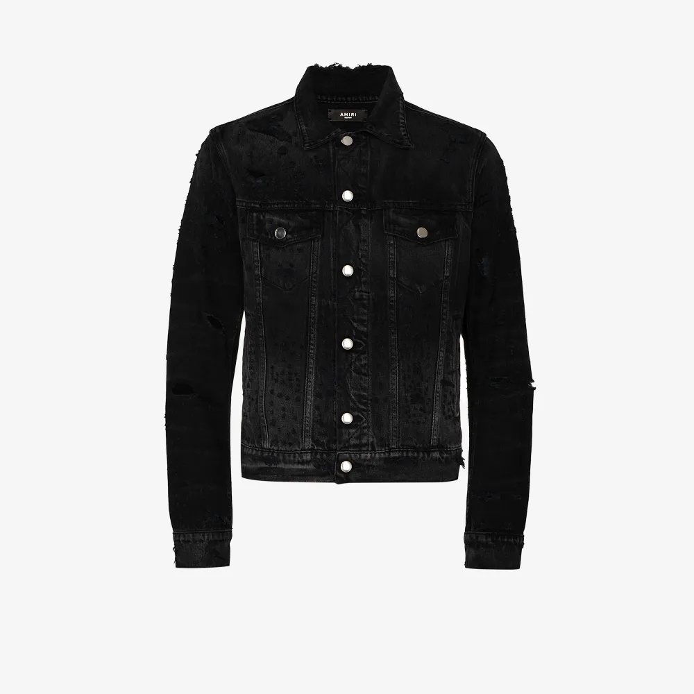 amiri black denim jacket