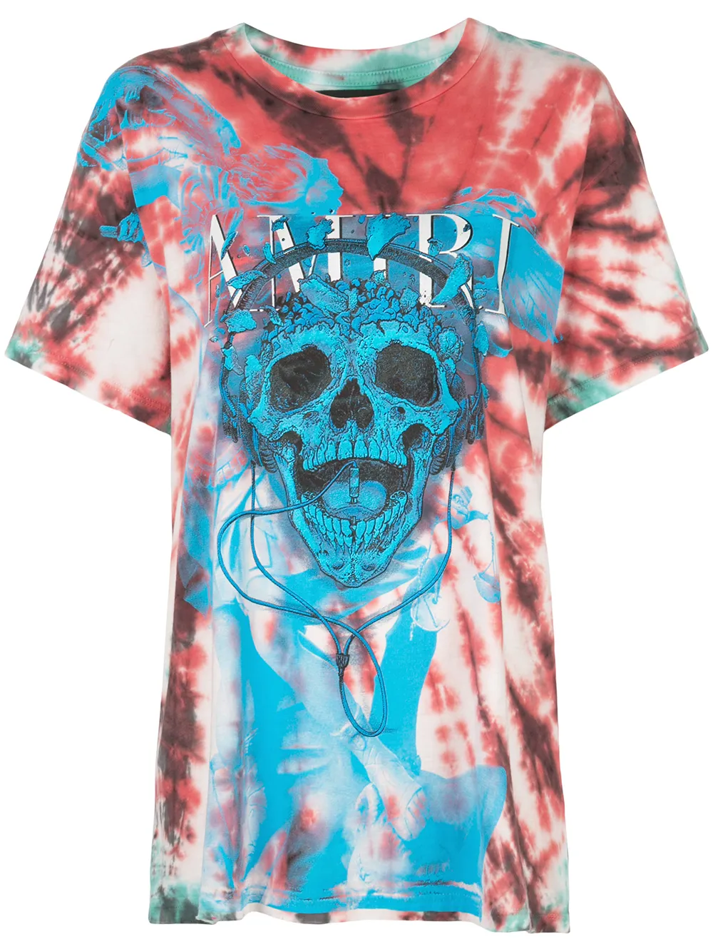 skull print tie-dye T-shirt | AMIRI 