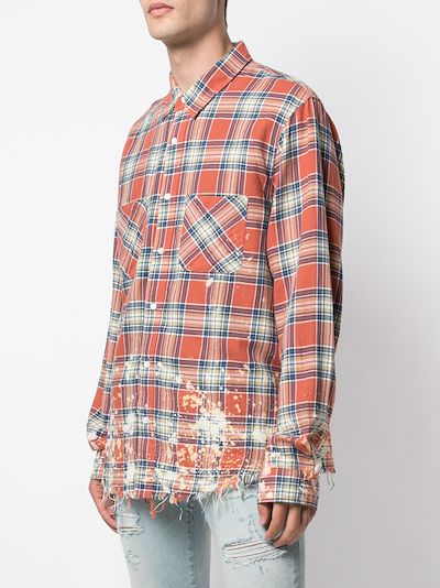 amiri plaid waist shirt