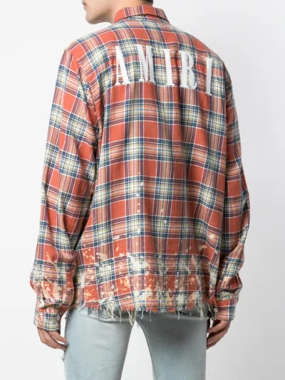 amiri plaid waist shirt