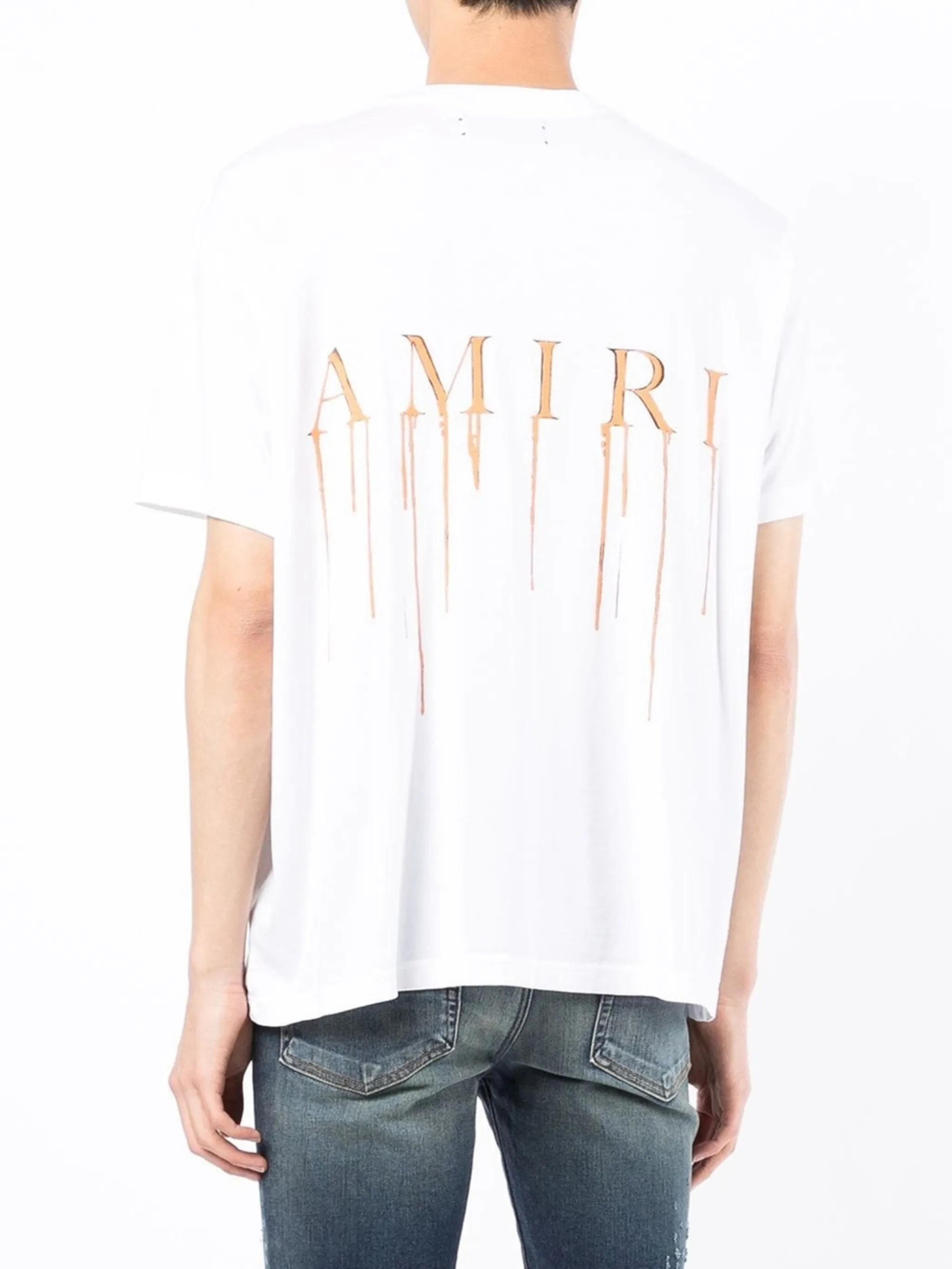 spray paint logo Tshirt AMIRI