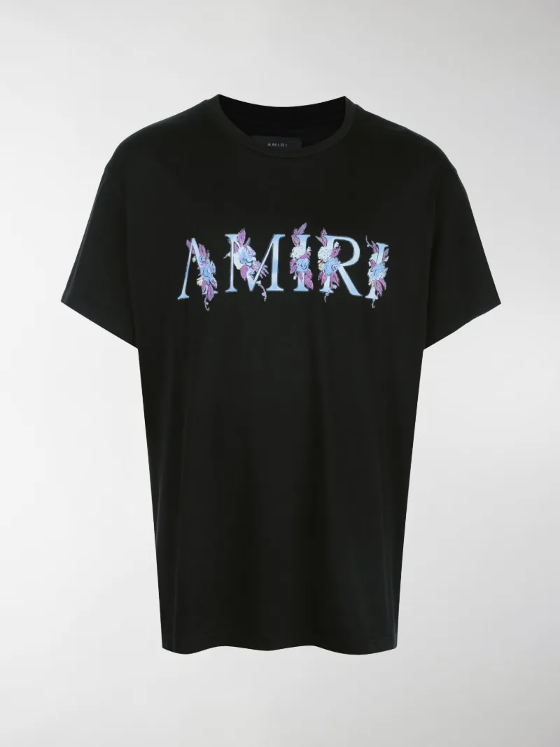 AMIRI T-shirt a fiori nero | MODES