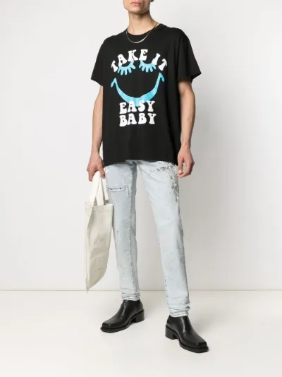 エッジの効いた存在感◎【AMIRI】Easy Money コットンTシャツ EASY MONEY TEE - Black | AMIRI