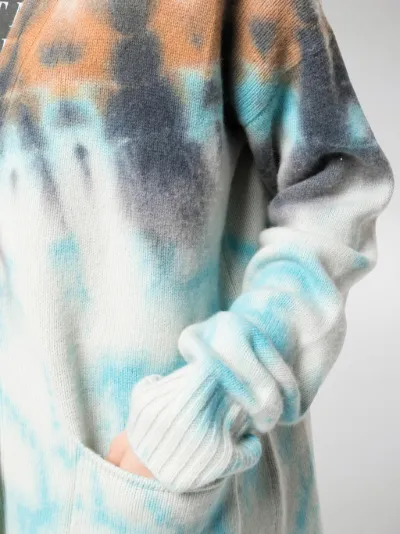 blue tie dye cardigan