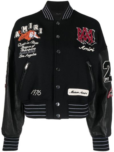 GUCCI Black 'Tiger' Leather Jacket - Moto styled featuring a rear  embellished tiger graphic.