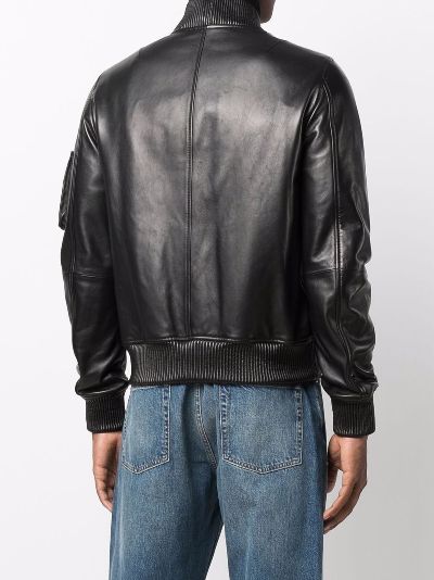 amiri leather bomber jacket