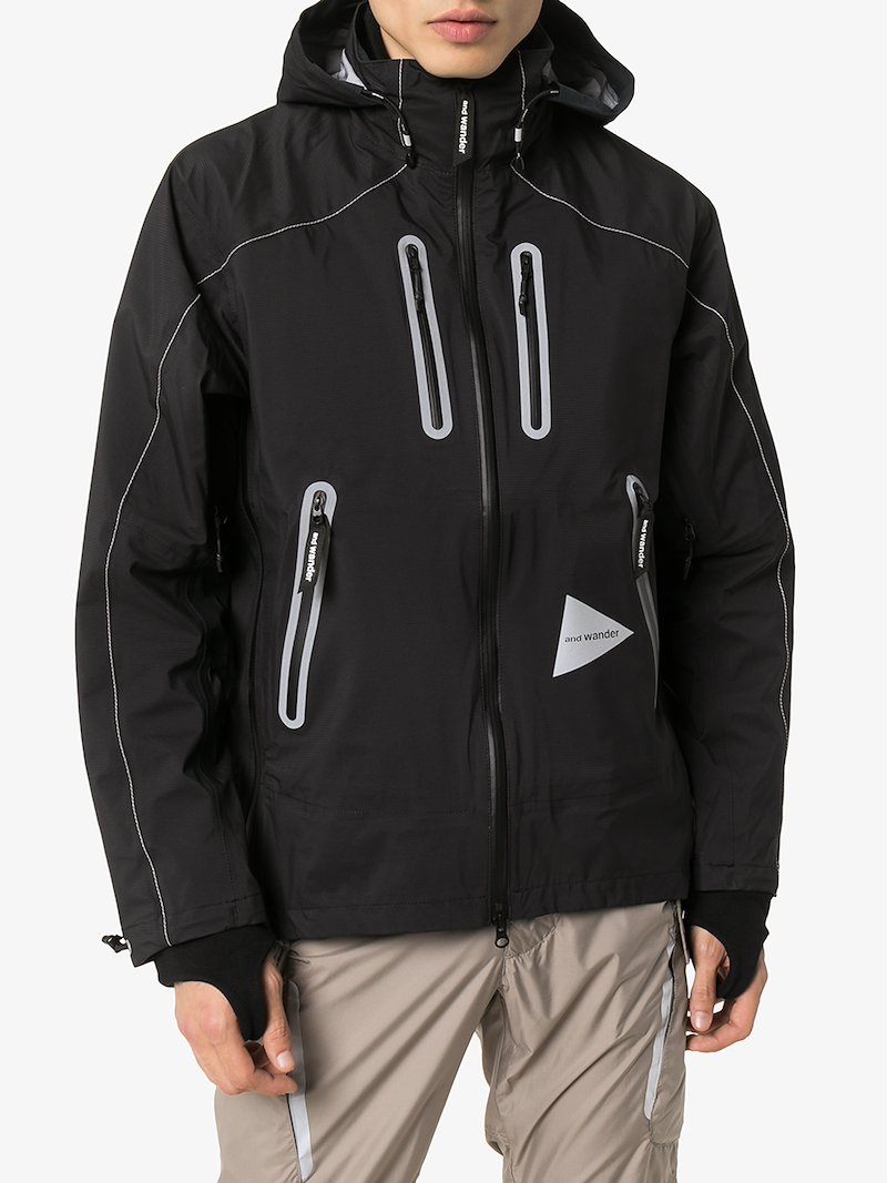 and Wander black eVent dropping pocket rain jacket | Browns