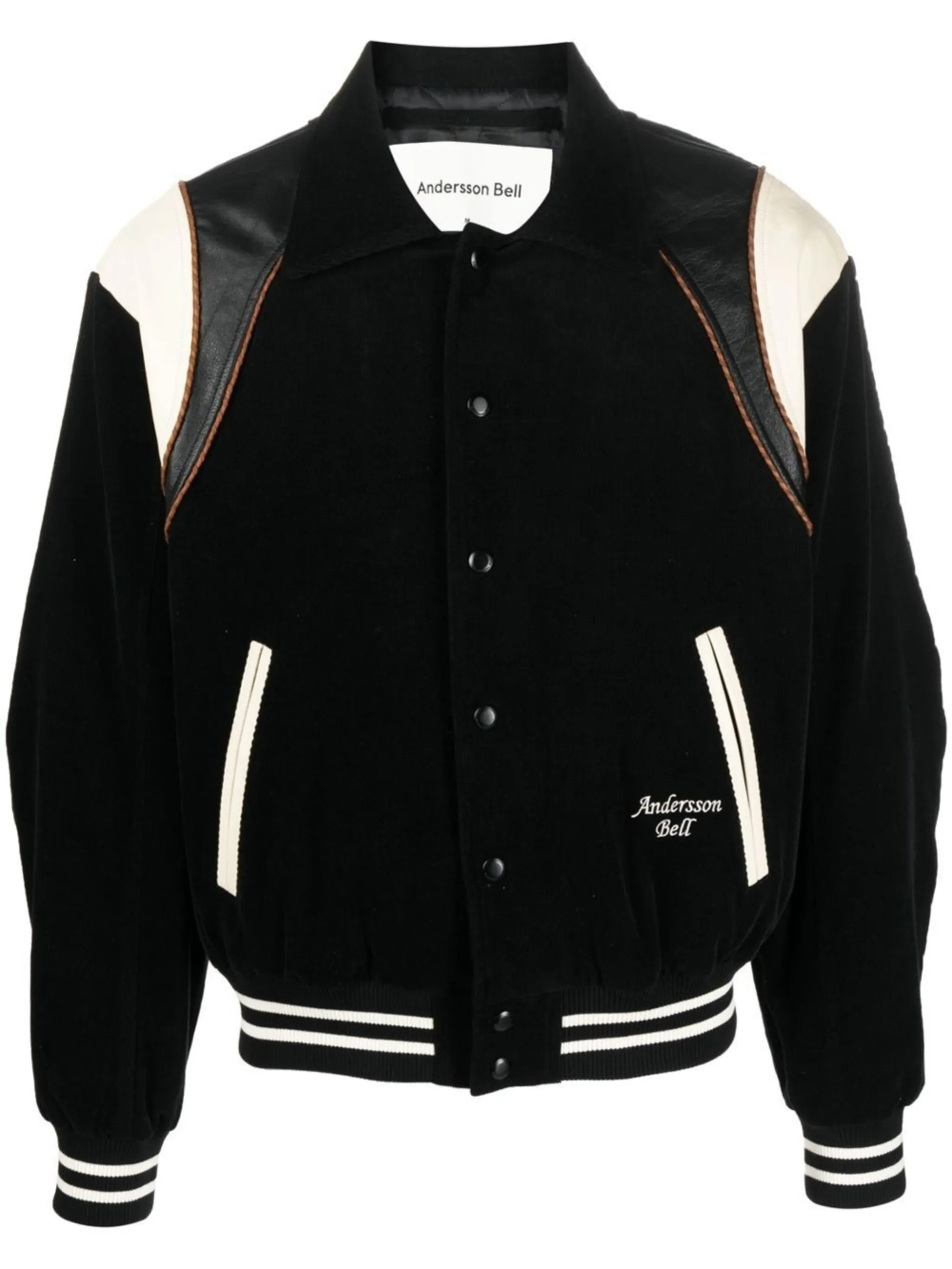 Andersson Bell contrast-stripe varsity jacket | Eraldo.com FR