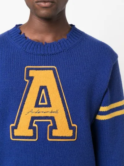 flocked-logo varsity sweater | Andersson Bell | Eraldo.com