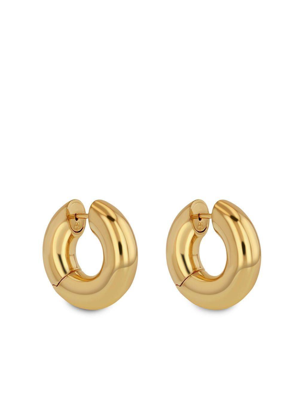 14kt yellow gold small Bold Link hoop earrings