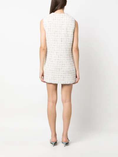 Anine Bing - Janet Dress White Plaid in Black/White – Blond