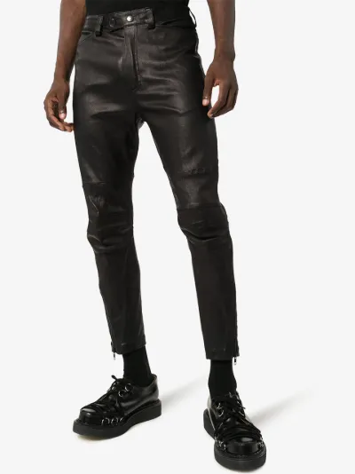 ann demeulemeester leather pants