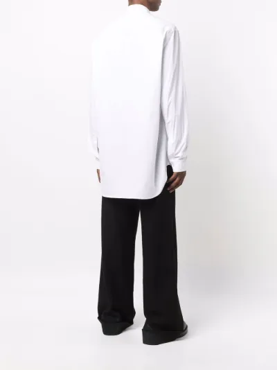 longline button up shirt