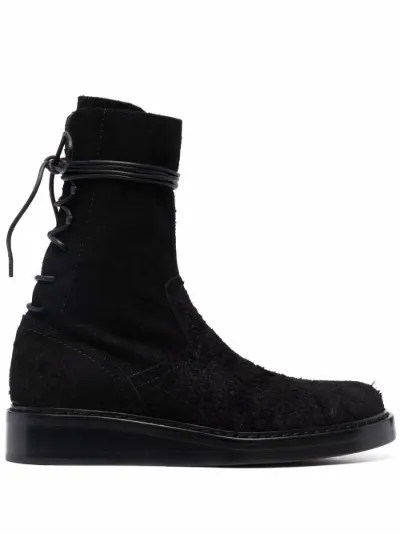 Ann Demeulemeester Victor suede effect lace detail boots Eraldo DK