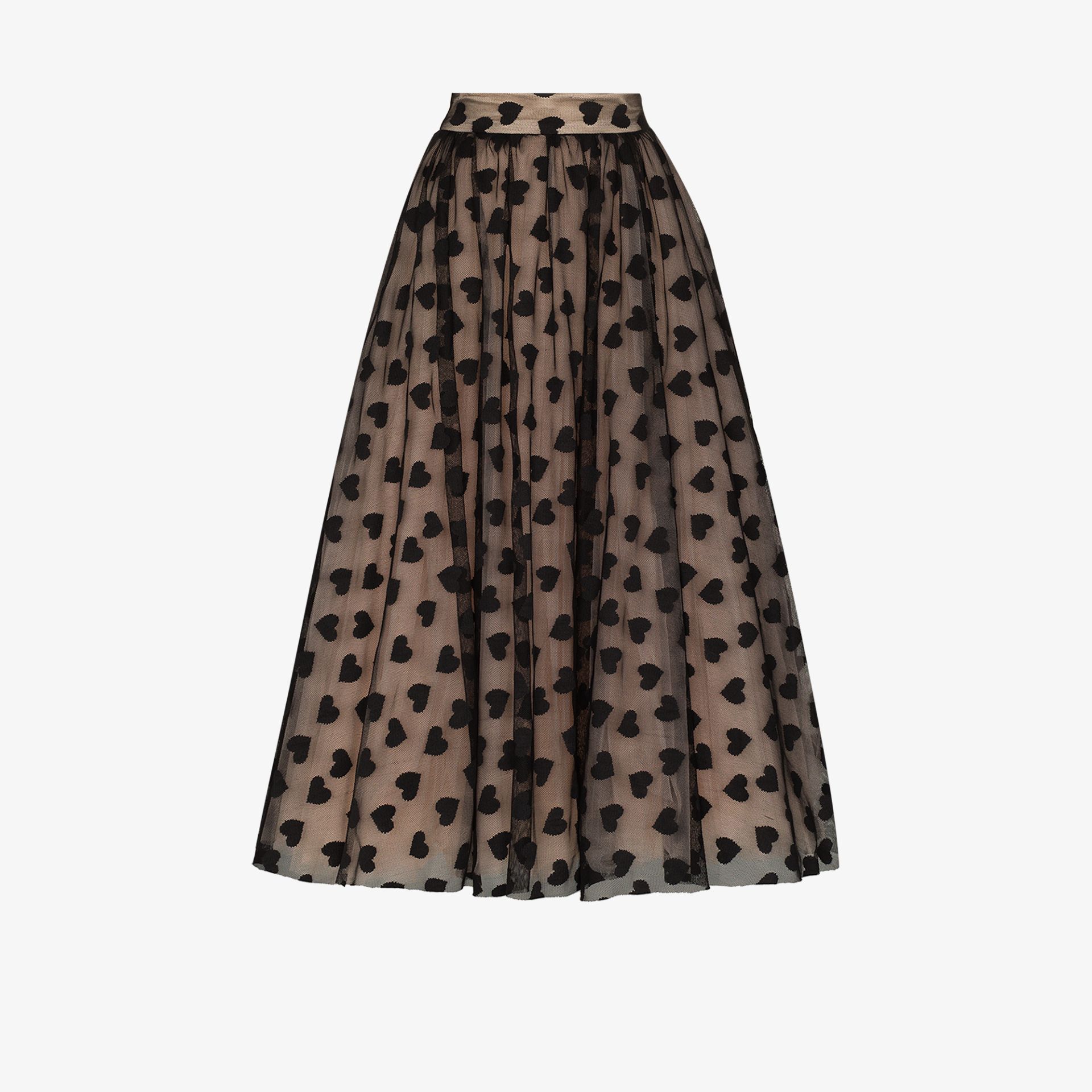 heart midi skirt