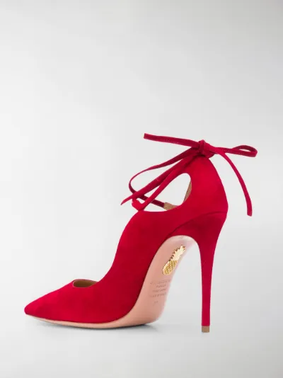 aquazzura suede pumps