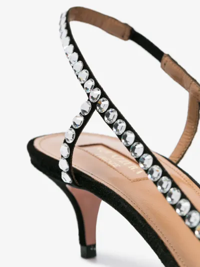 embellished slingback heels