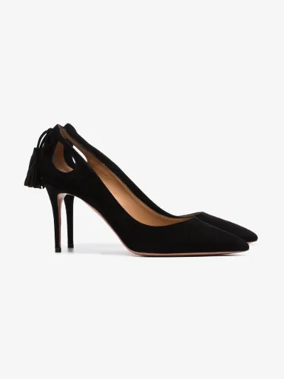aquazzura suede pumps